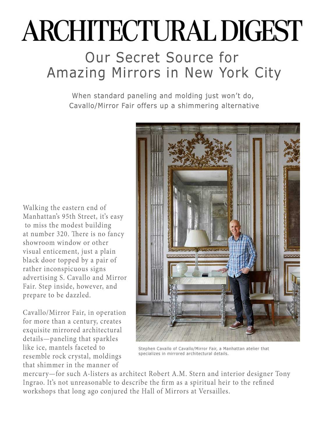 Architectural Digest article page 1